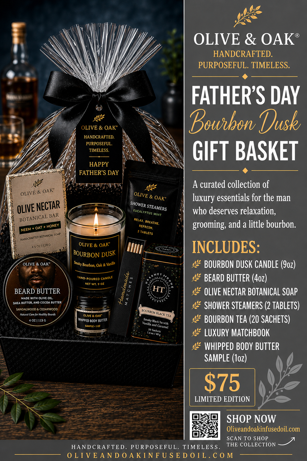 Father’s Day Bourbon Dusk Gift Basket (Bourbon Tea Edition)