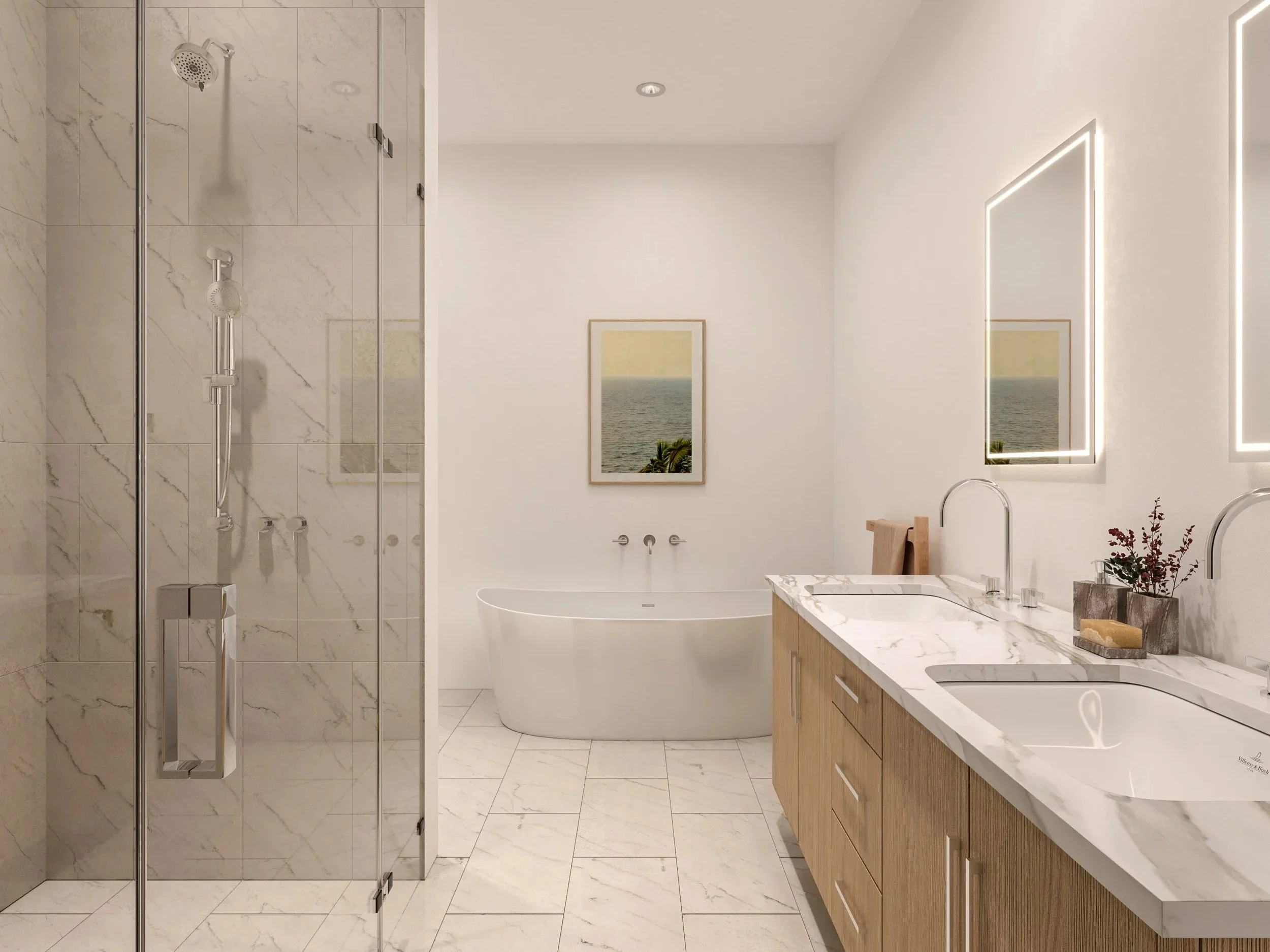 Spa Inspired Primary Bathrooms