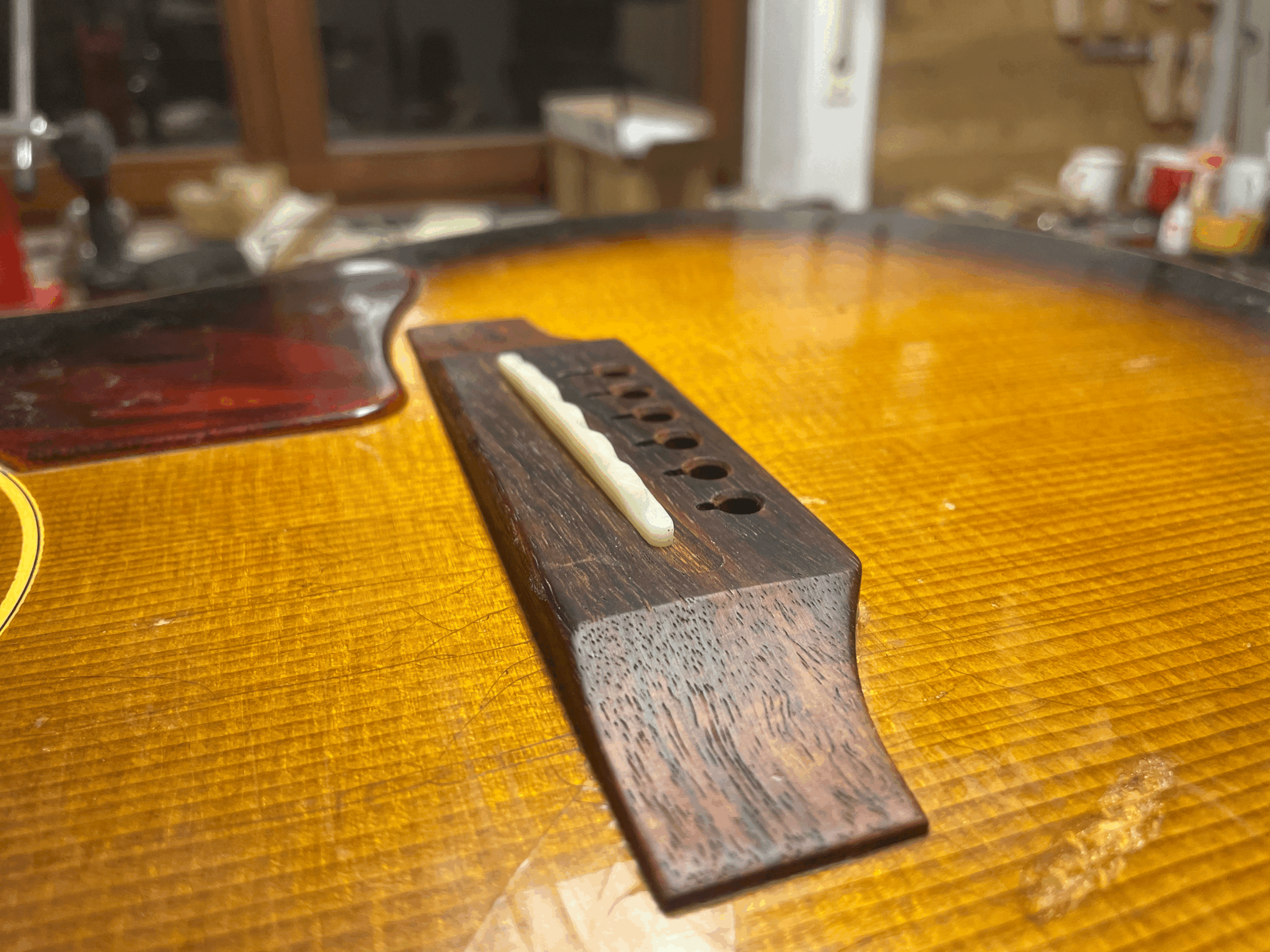 Gibson B-25 1969 Convert adjustable bridge to fixed bridge