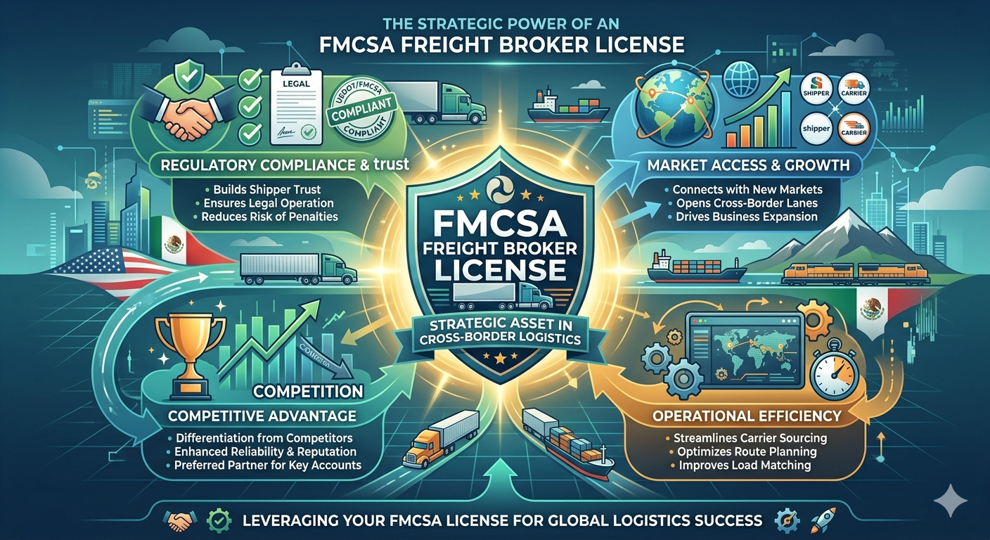 FMCSA Freight Broker License as a Strategic Asset in Cross Border Logistics 