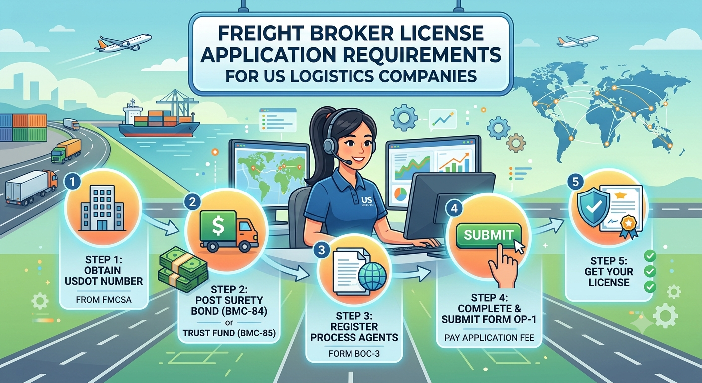 Freight Broker License Application Requirements for US Logistics Companies 