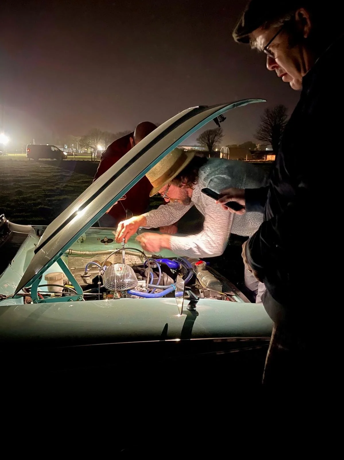 Analogue Motors me fixing Ford Cortina Mk1 at Goodwood