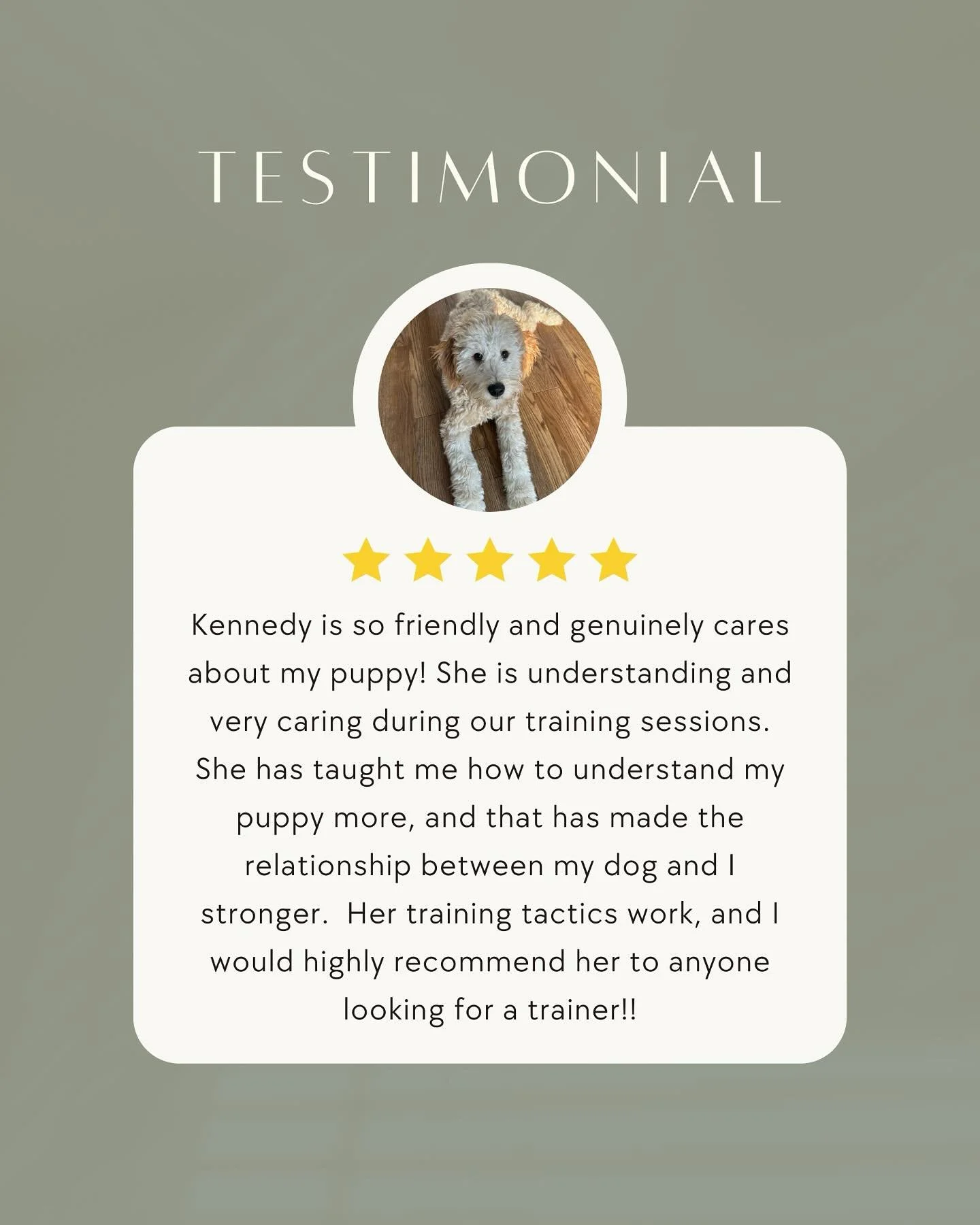 Harper just finished her training with us! Check out this testimonial from her mom!