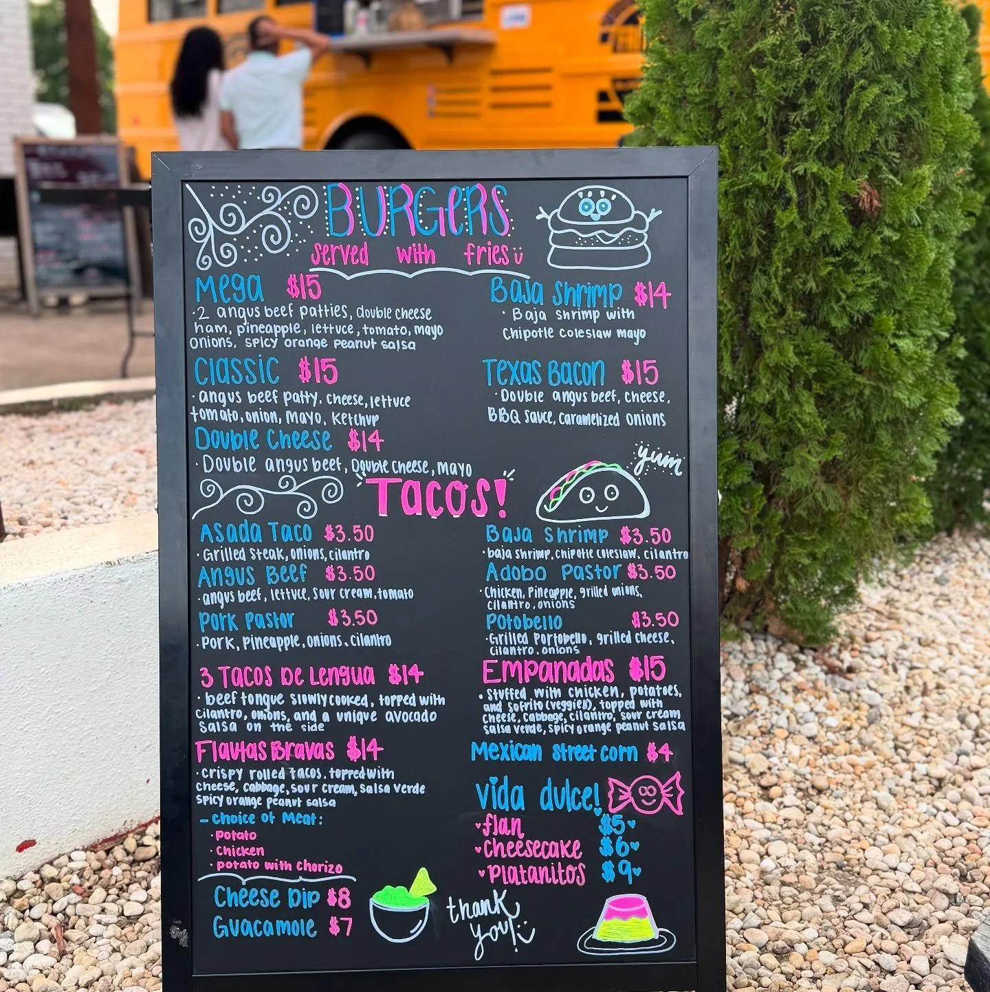 2025 MENU - introducing a new menu item - TACOS DE LANGUA! 🌮 😋 

Art created by @kateegabrielaa