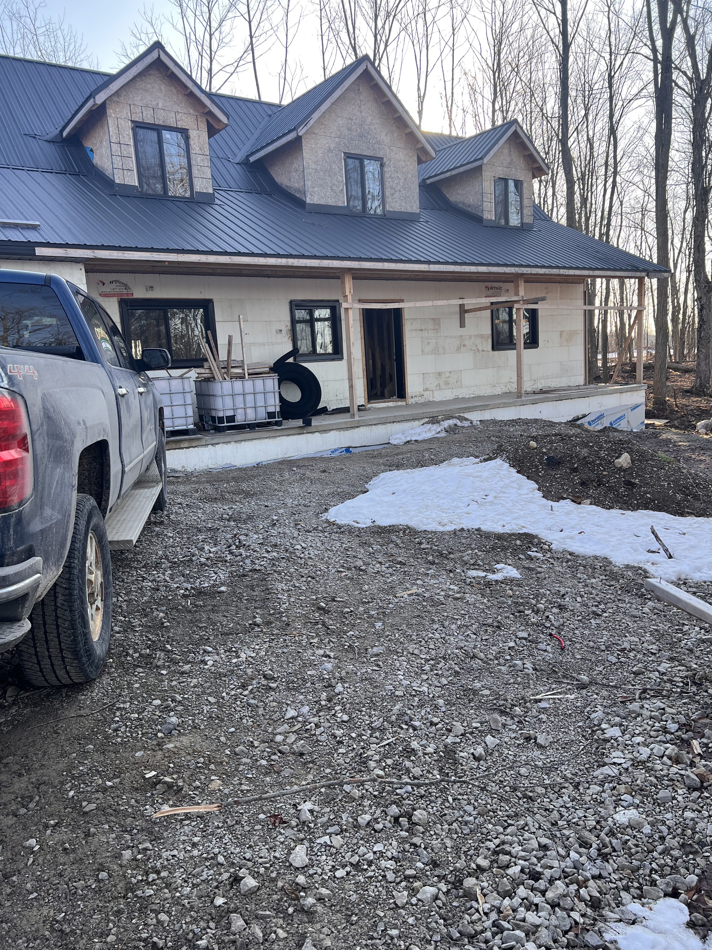 New house under construction.