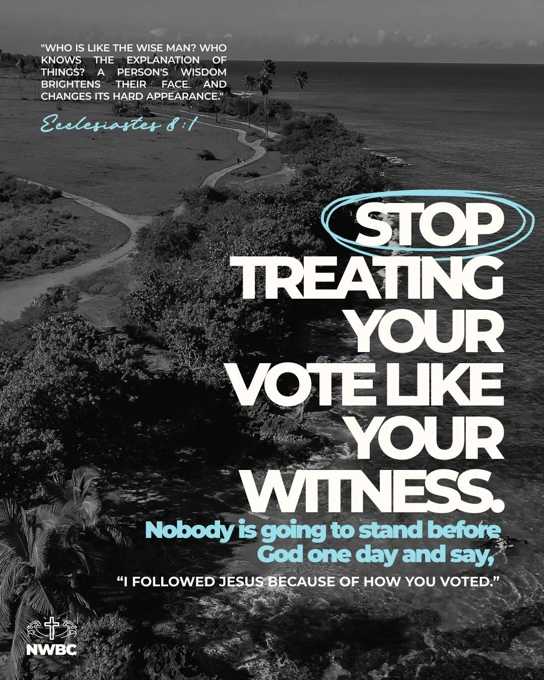 Politics is loud. 
The church should be louder, but not about the same things.

Ecclesiastes 8:1-9 has been sitting with us this week; wisdom, authority, and the limits of human power. Somewhere in those nine verses is a word the church desperately n
