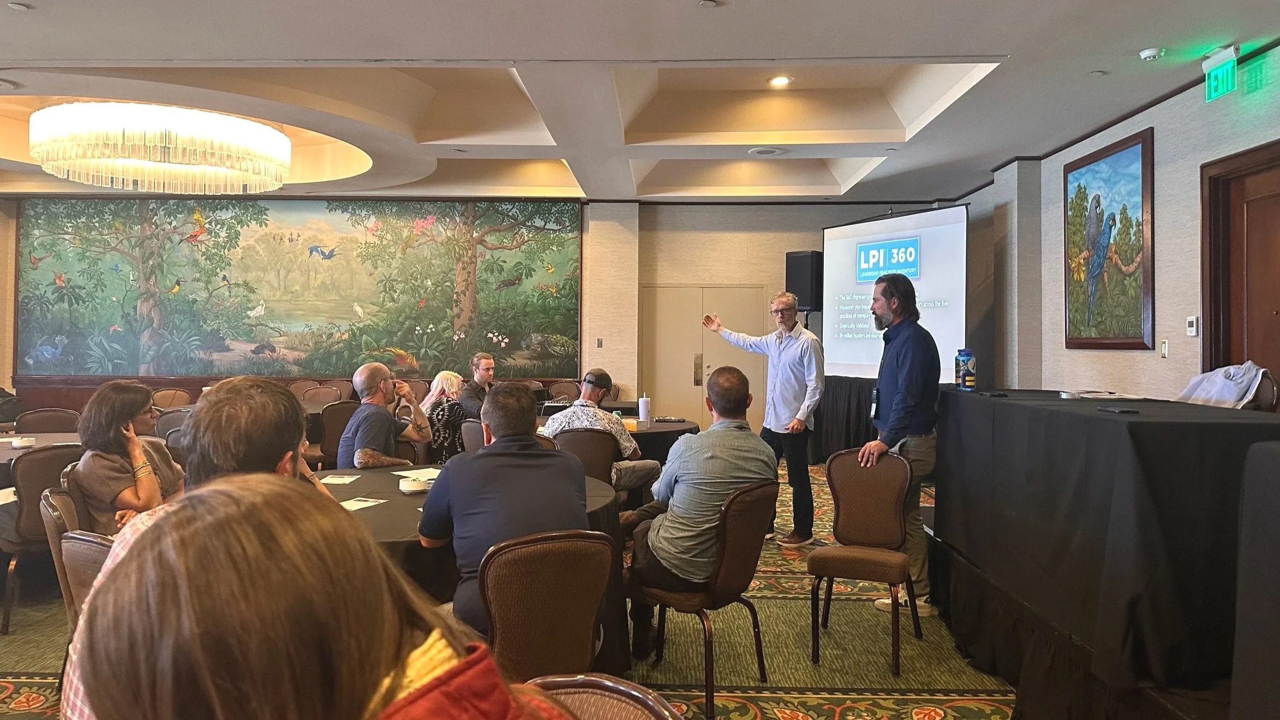 Danny Frazer presenting with Derek Daley to a full room at the YATA Conference in San Diego
