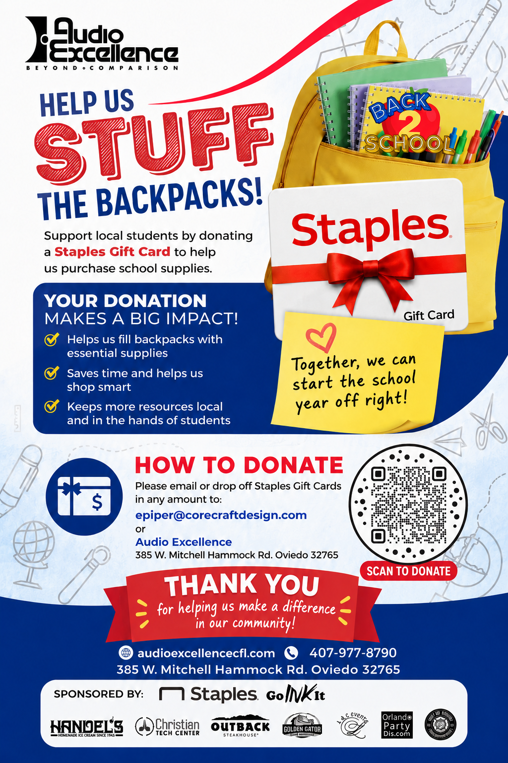 AE Staples Donate