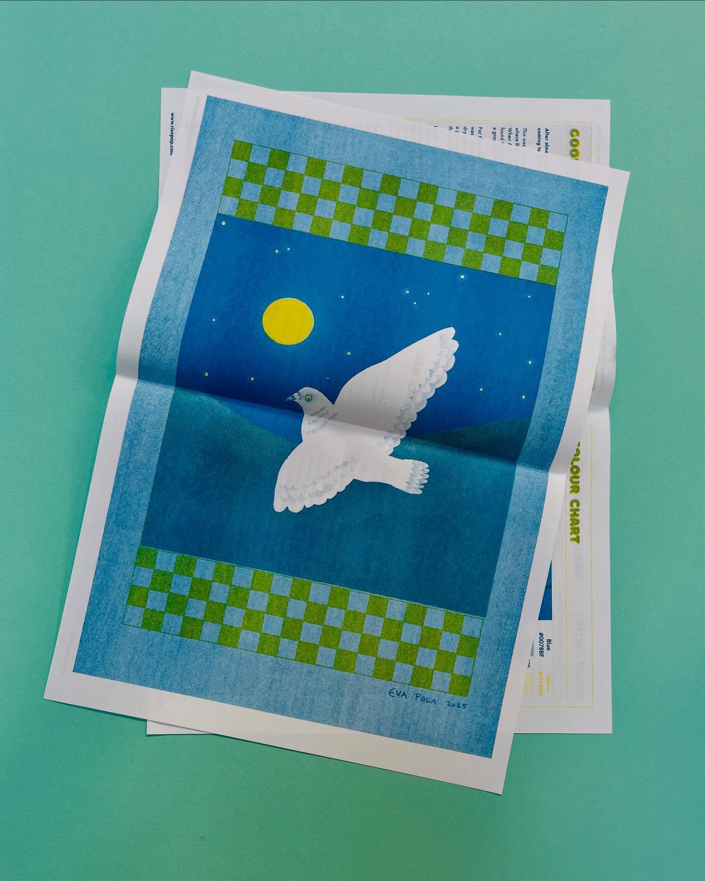 As I am on my way to see the new @riso_pop studio for the first time, I realised I forgot to post about my Riso Club Spotlight in the latest Riso Pop News. I have joined the riso club during the pandemic and since then it has been bringing me so much