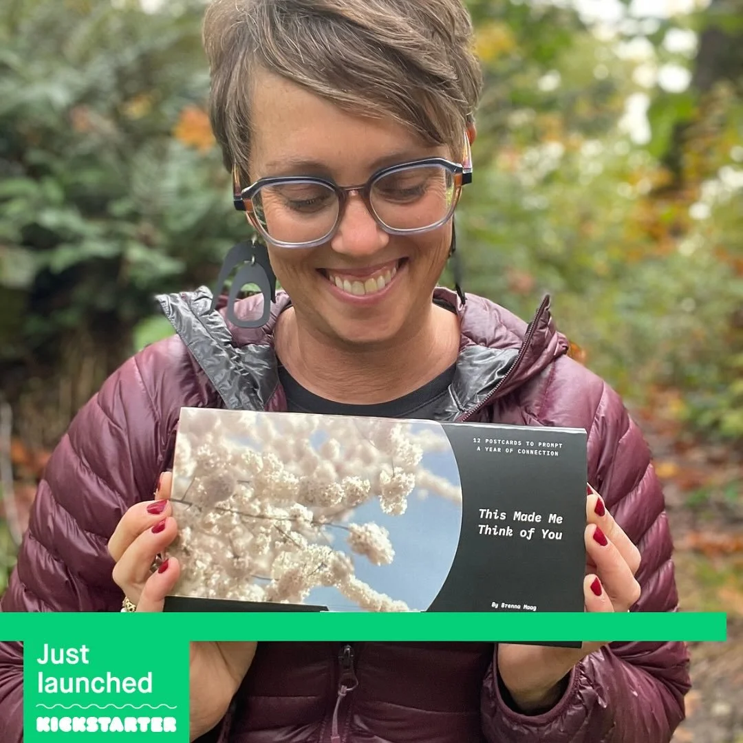 I just hit the launch button for This Made Me Think of You: 12 postcards to prompt a year of connection. Visit my Kickstarter campaign page to watch the project video and order your calendar. Link in bio.