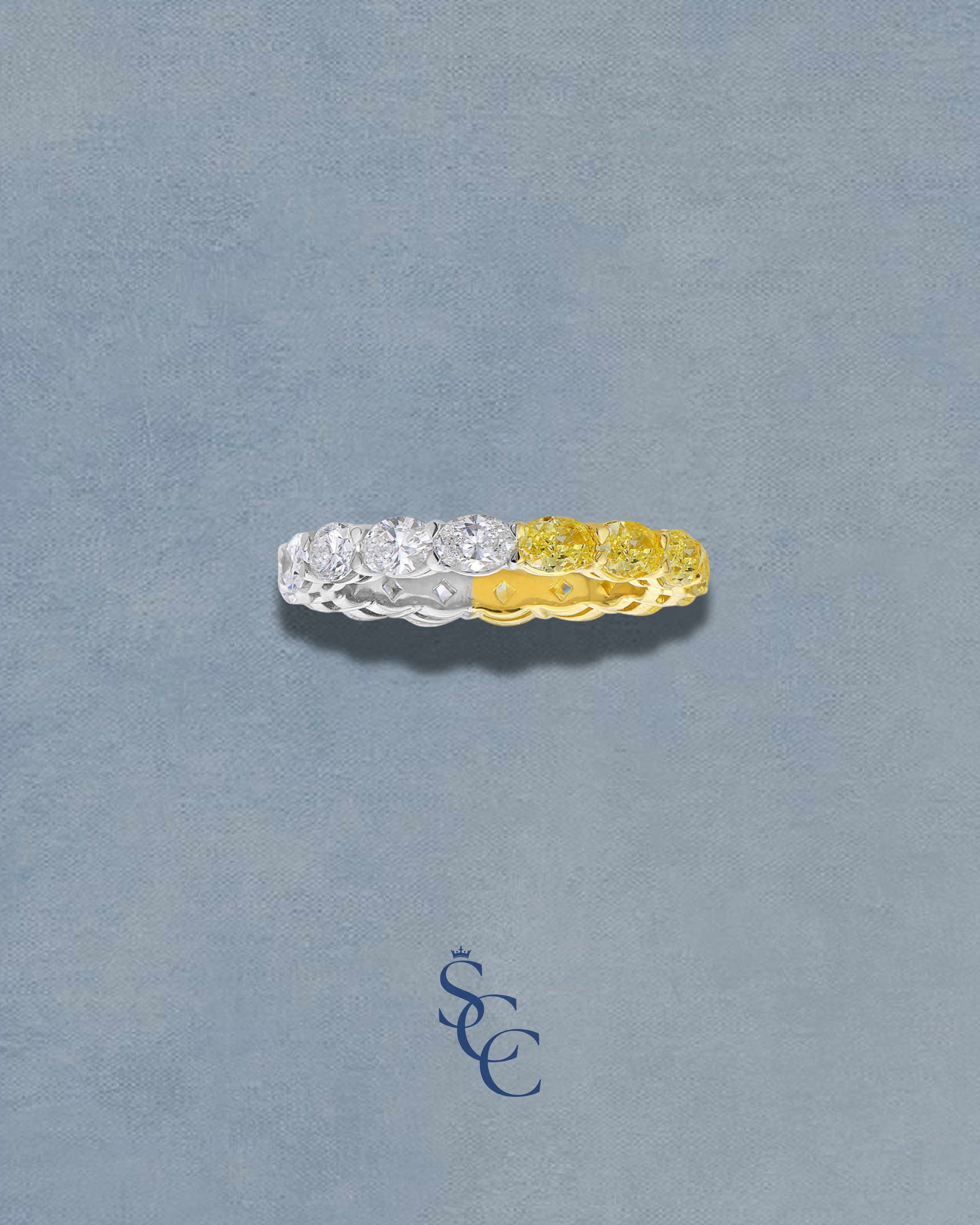 Oval Half & Half Eternity