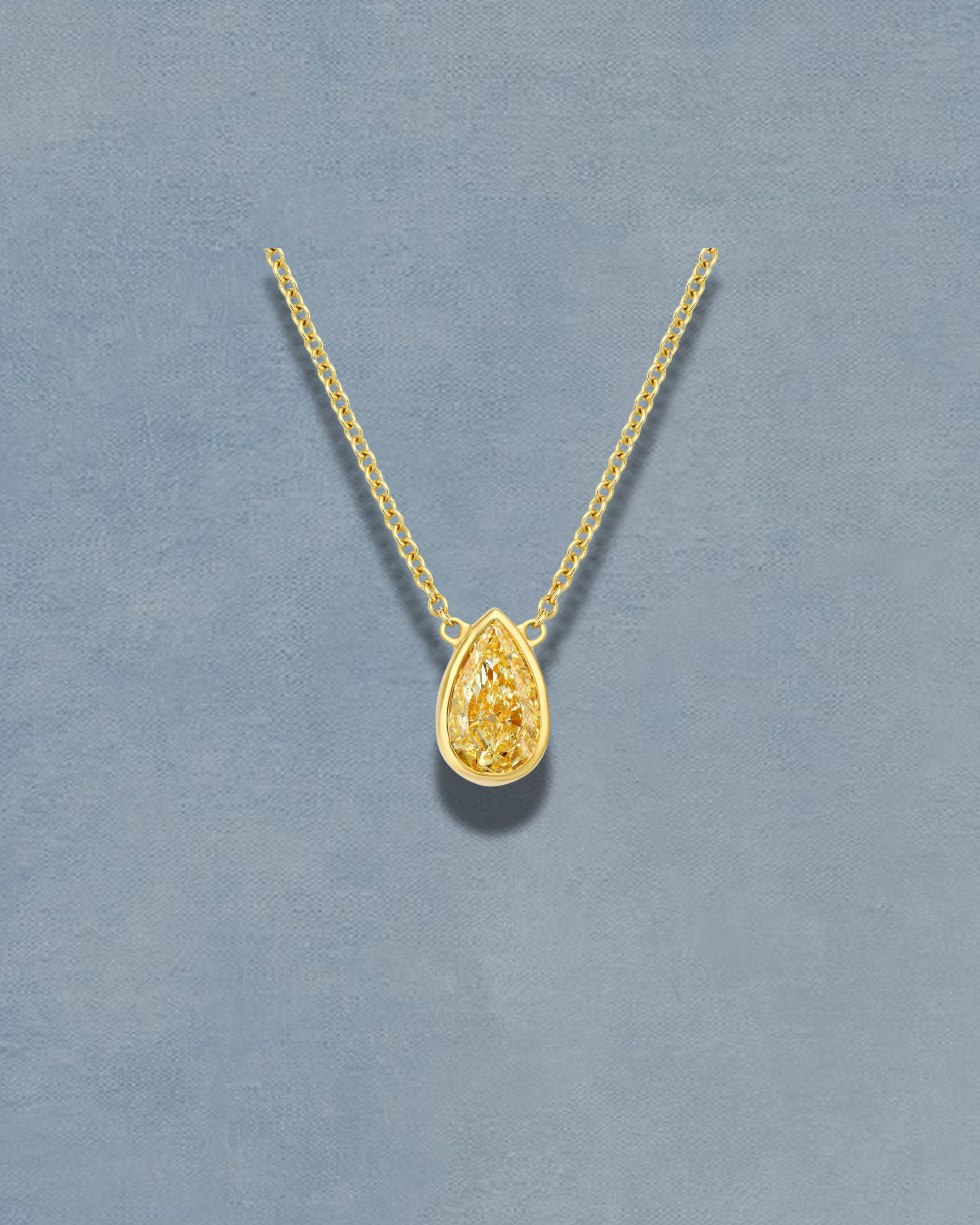 Pear Diamond Bezel Pendant