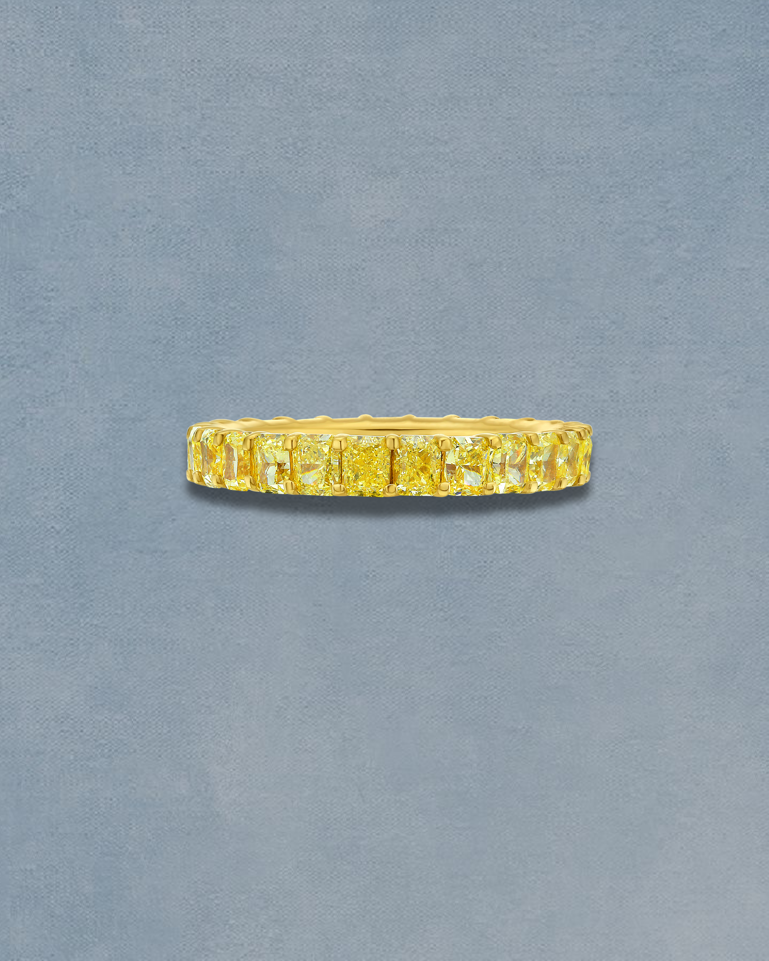 Cushion Yellow Diamond Band