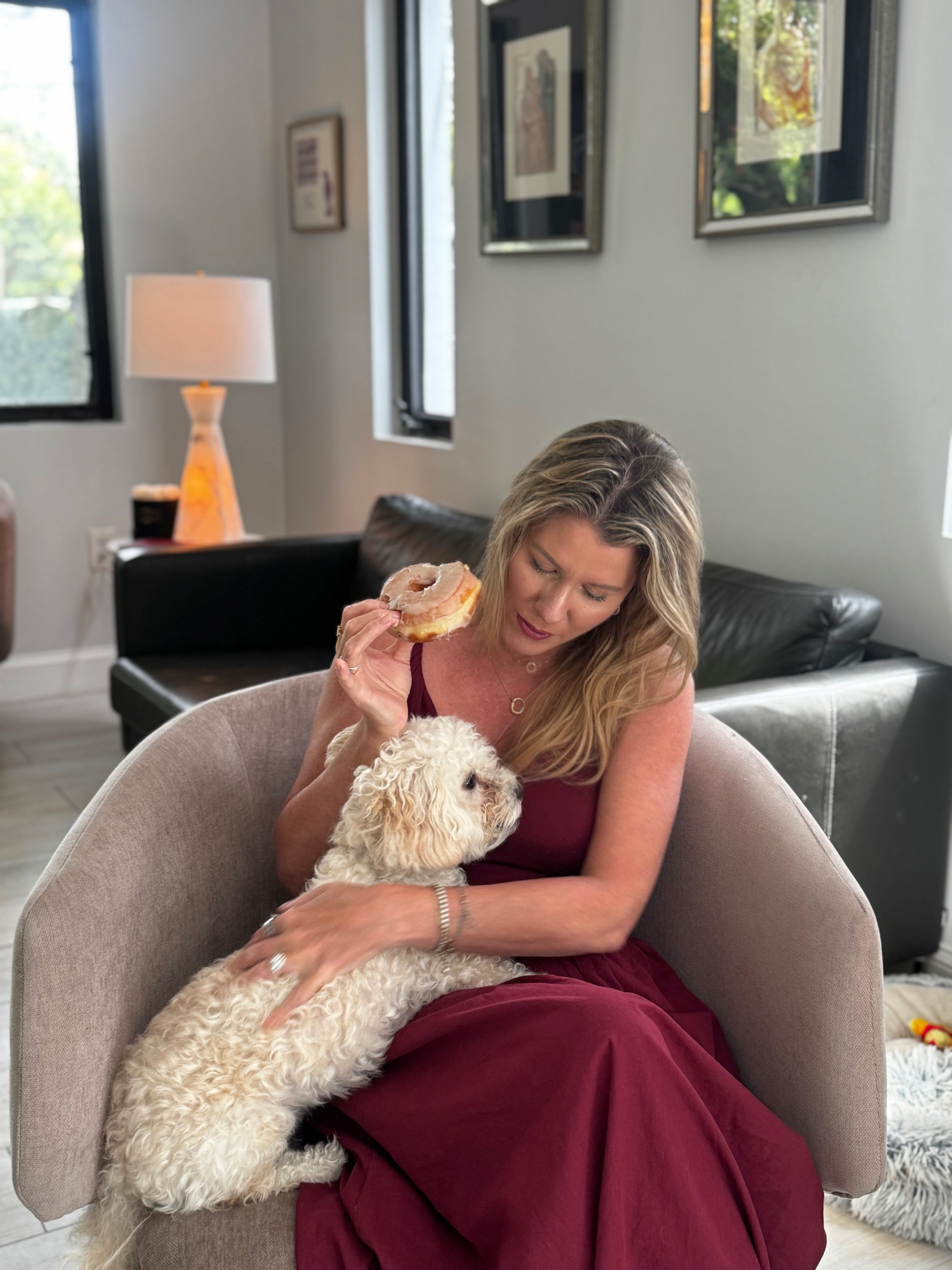 Celebrate National Donut Day with someone or somepup you love. I celebrated with @thesaltydonut and my granddog, Bubbles! I’ll take any excuse to celebrate, especially if it includes donuts.