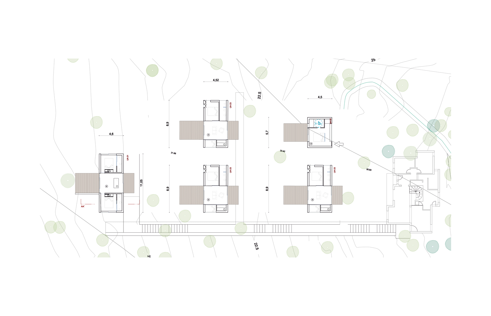 HOTEL IN A FOREST OF PINE TREES 6