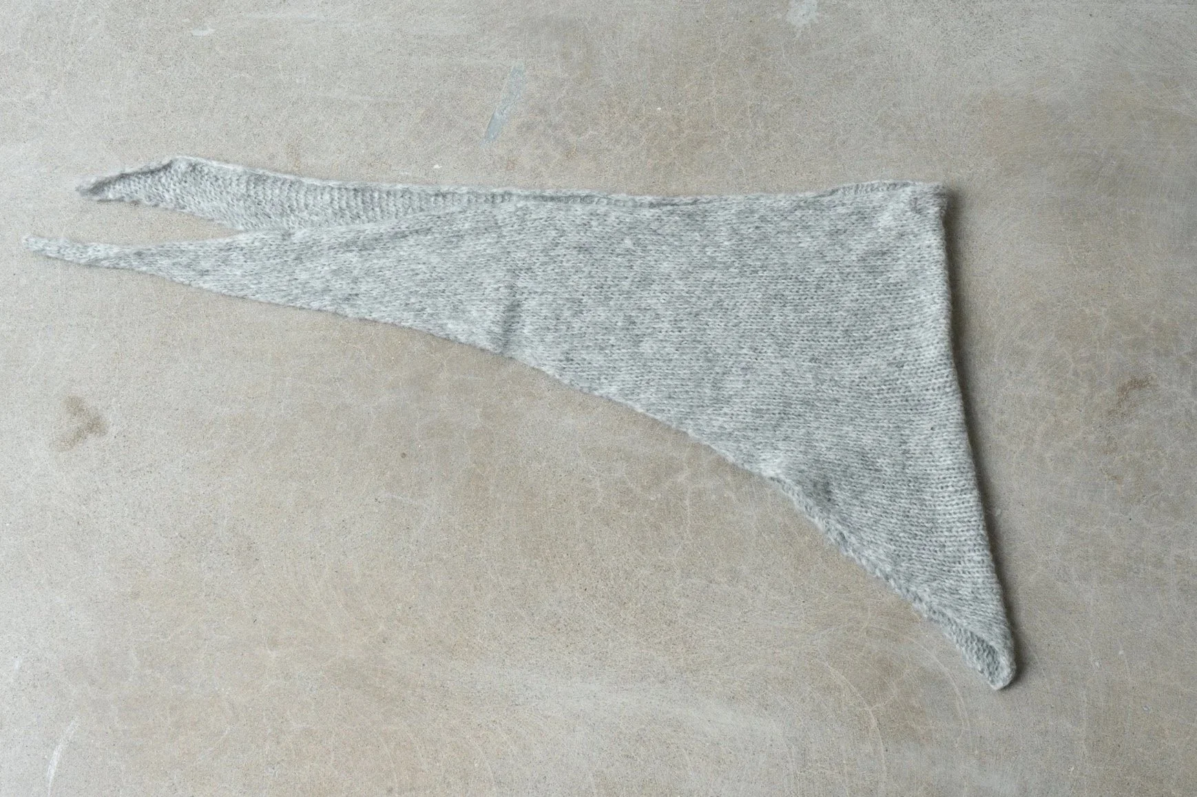 light grey triangle scarf