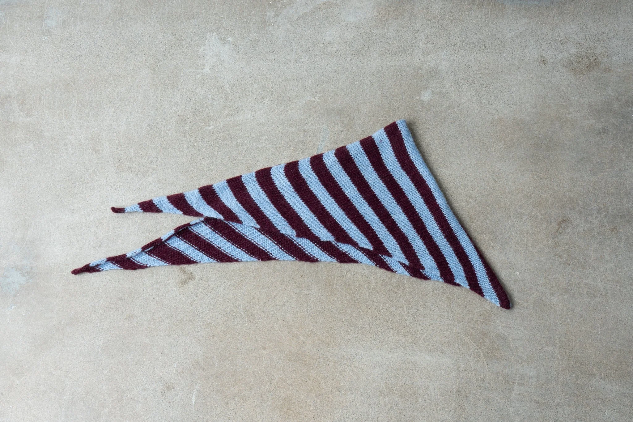 blue & plum triangle scarf