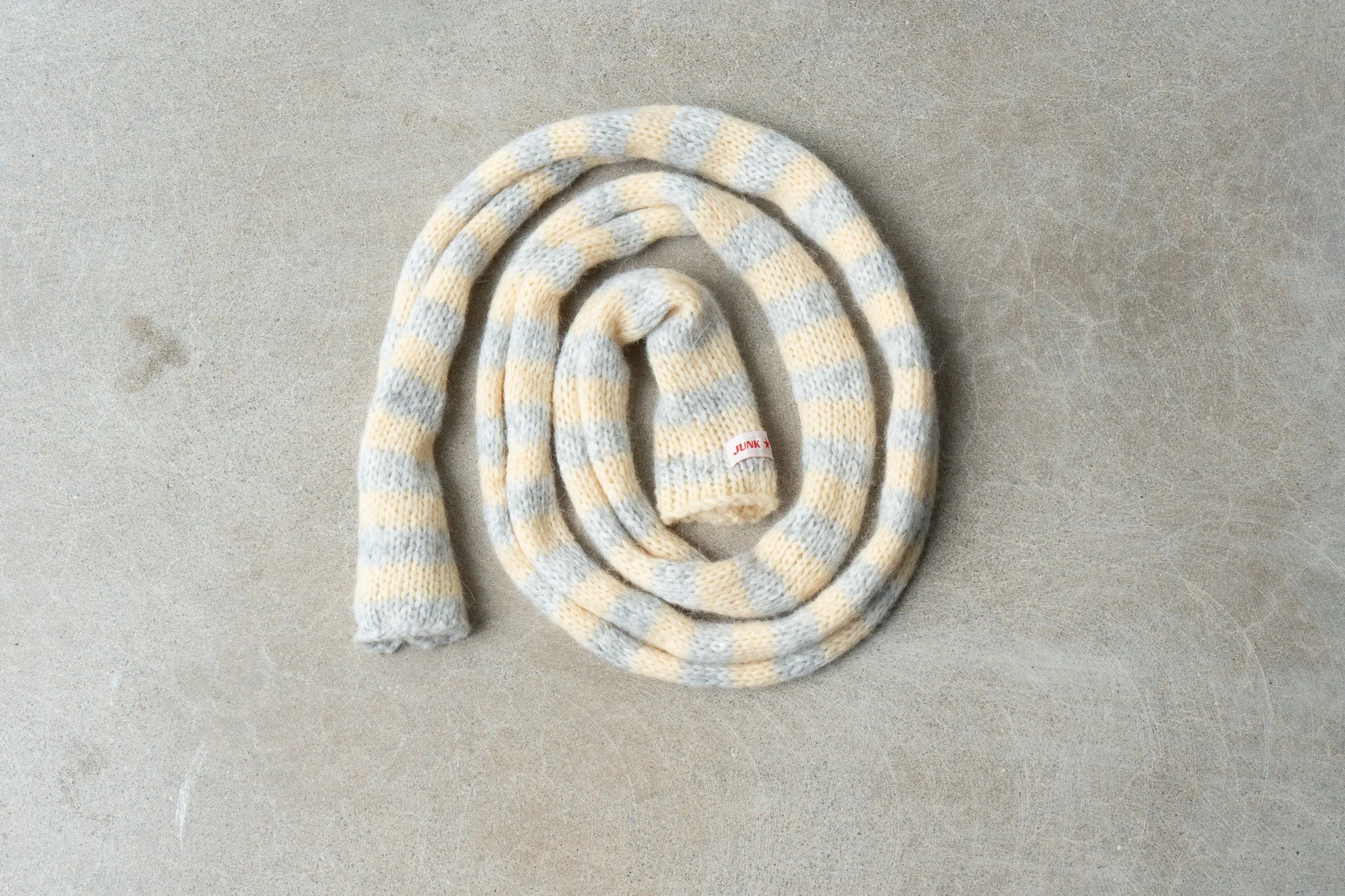 yellow & grey skinny scarf