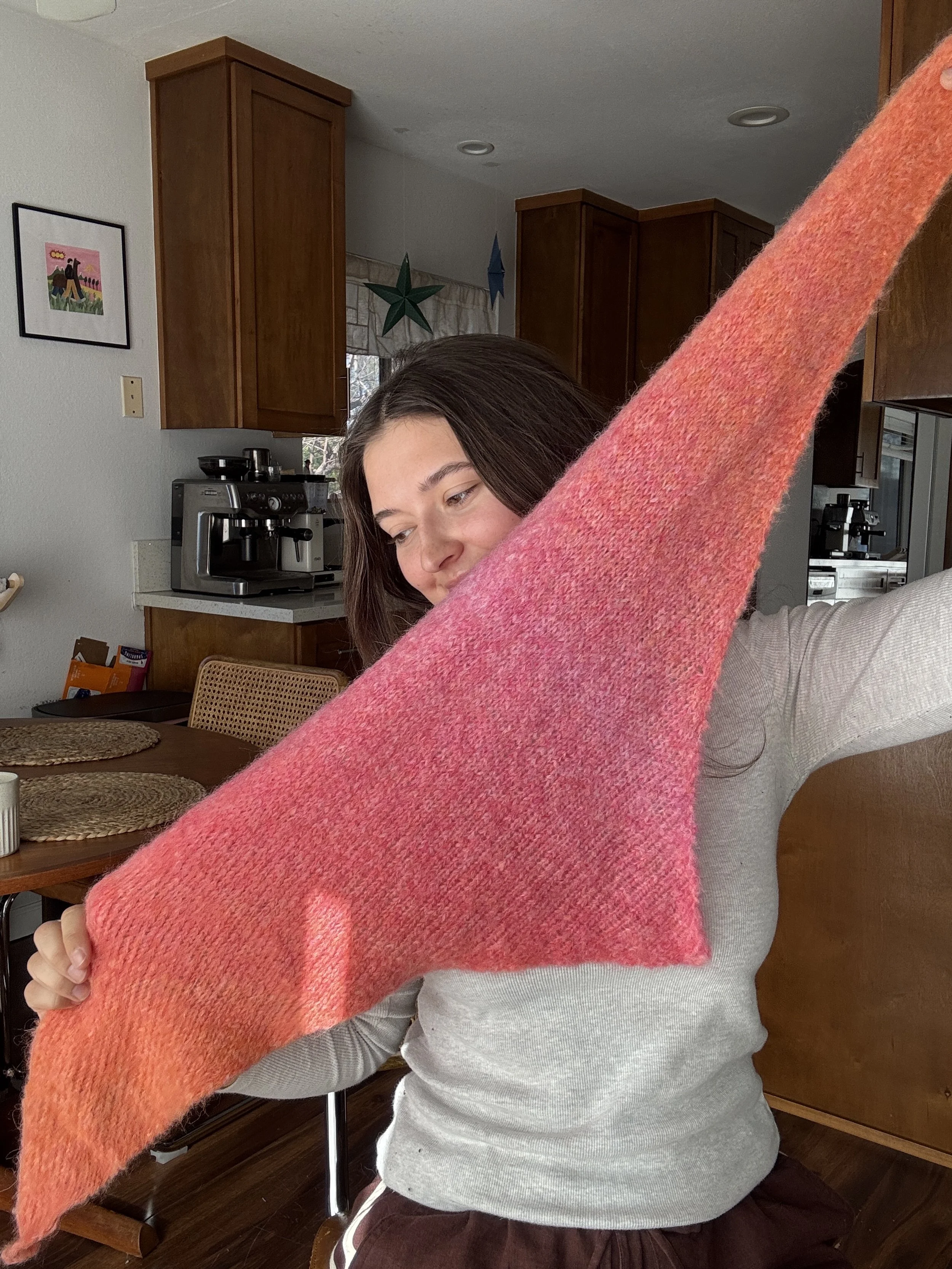 sunset triangle scarf