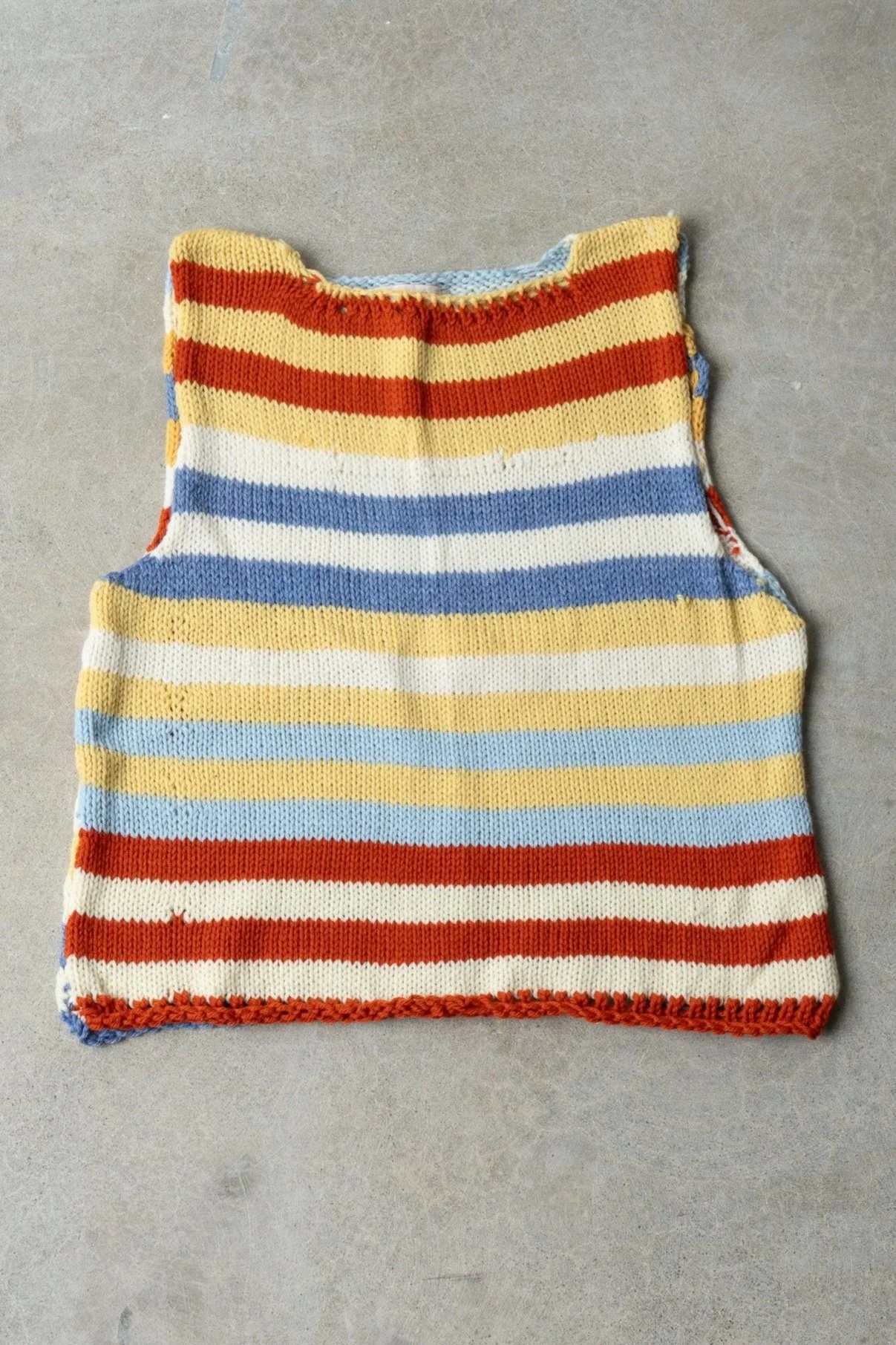 sunset stripey vest