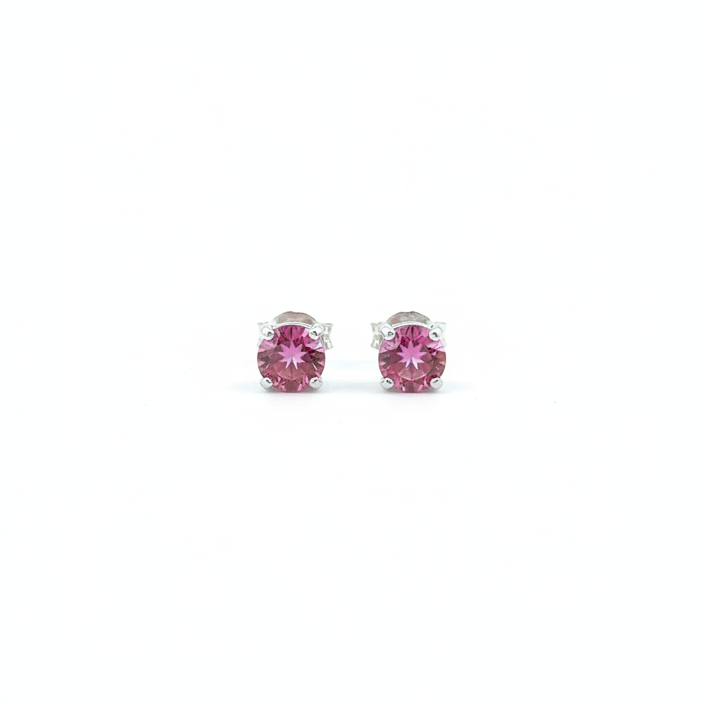 Pink Topaz Studs