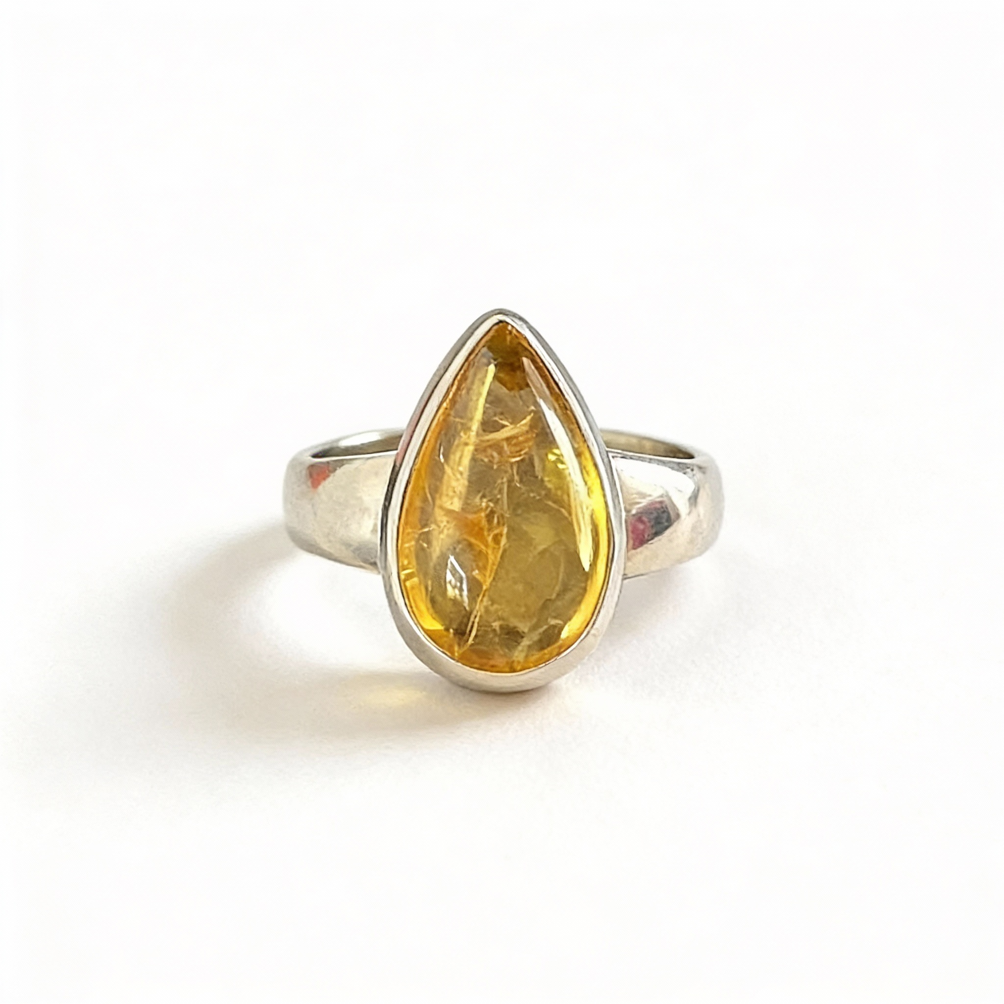 Citrine Pear Ring