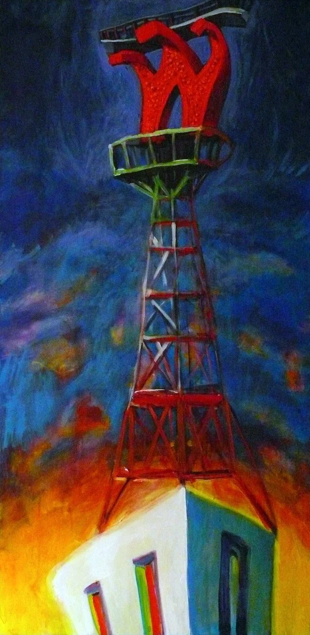 Emblem Of Resurrection, acrylic on canvas, 60 x 30 inches, 2010