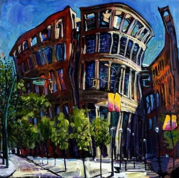 The Coliseum Of Ideas, acrylic on canvas, 36 x 36 inches, 2004
