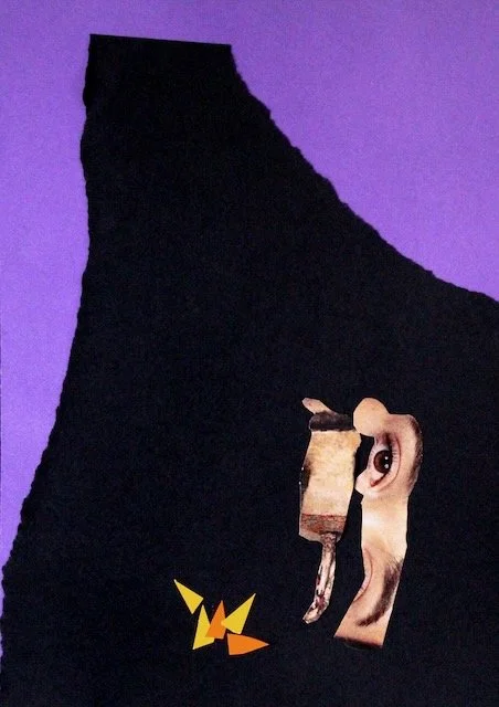 The Discovery of Fire, paper collage, 11 x 7.5, 2015