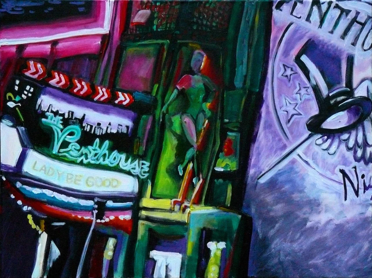 The Penthouse (Lady Be Good), acrylic on canvas, 36 x 48 inches, 2010