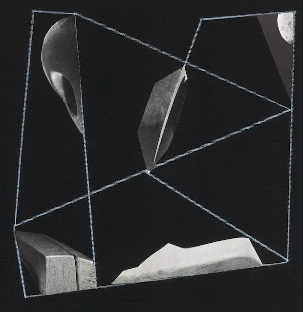 String Theory #2, 11.75 x 11.25 inches, paper collage, 2018