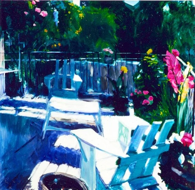 Morning Sun on Bute Street, acrylic on canvas, 36 x 36 inches, 1988