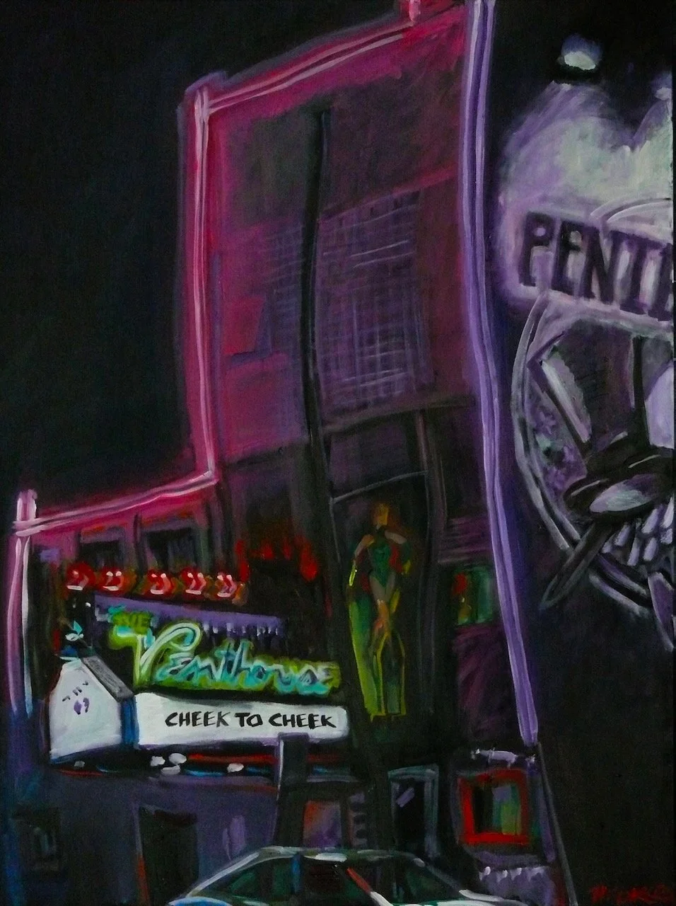 The Penthouse (Cheek to Cheek), acrylic on canvas, 40 x 30 inches, 2010