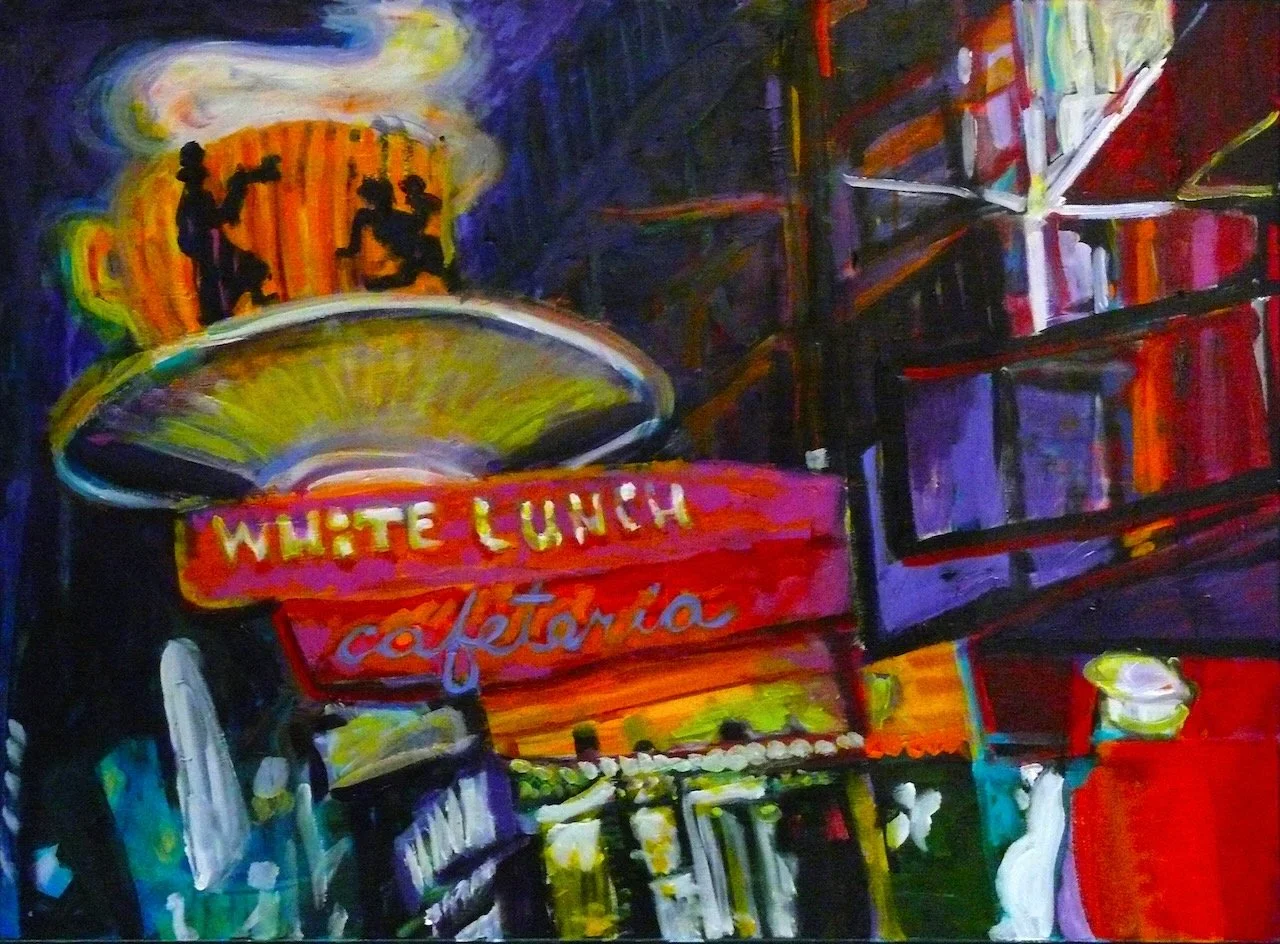 White Lunch Cafeteria, acrylic on canvas, 30 x 40 inches, 2010