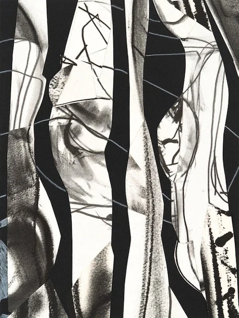 if growed, relief wall sculpture acrylic and archival ink on canvas and paper collage and drawing on 2 vinyl sheets, 63 x 54 inches and 98 x 59 inches, 2023