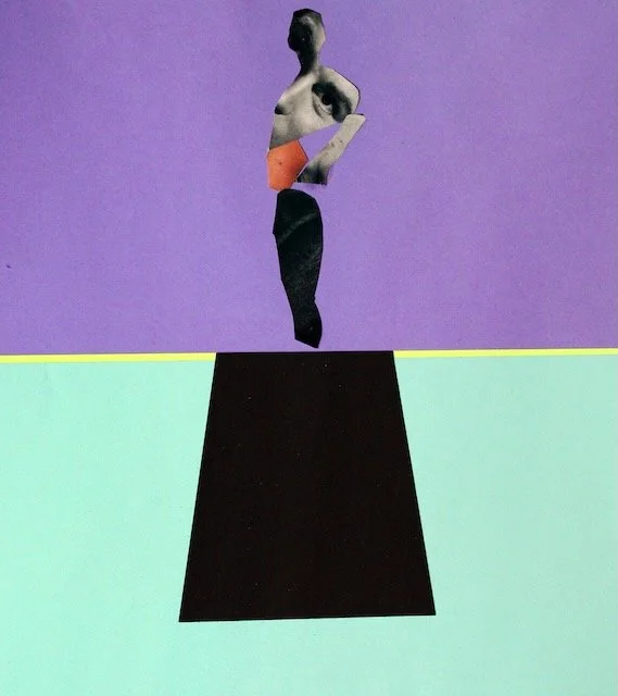 Hero, paper collage, 12 x 10.75 inches, 2015