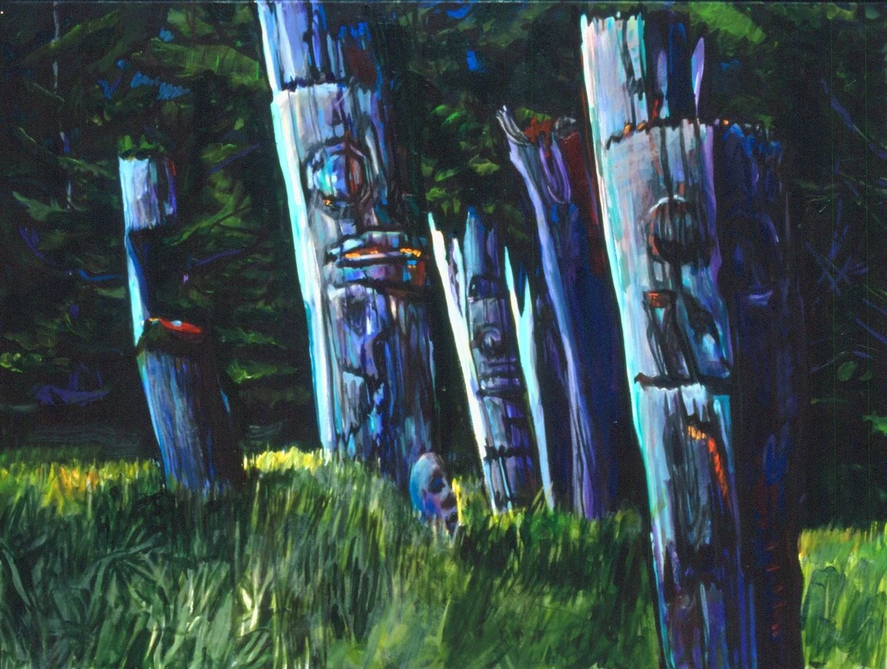 Songs of Grass, acrylic on canvas, 30 x 40 inches, 2002