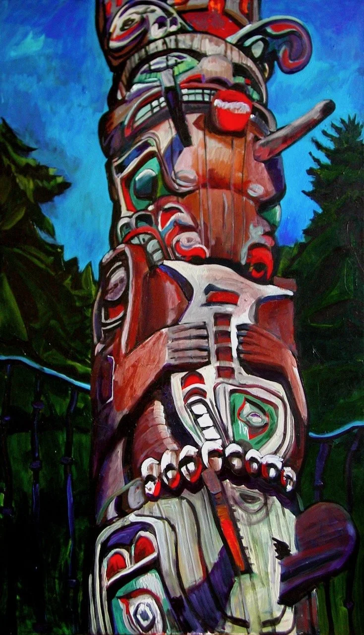 Fish - Eater, acrylic on canvas, 60 x 36 inches, 2002