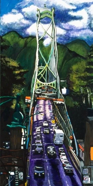 Lions Gate (Avalon), acrylic on canvas, 72 x 36 inches, 2001