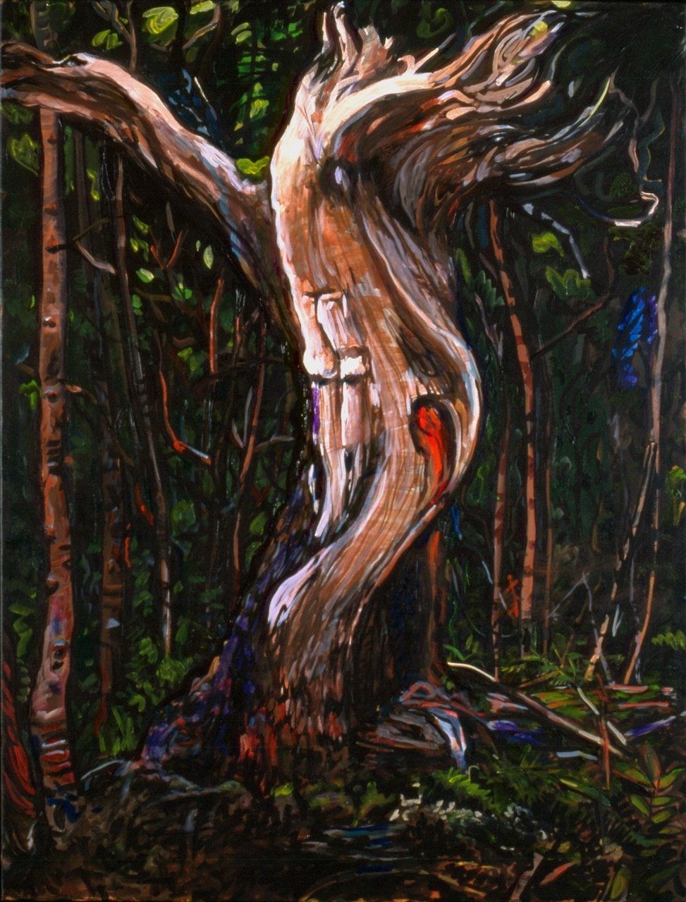 Heartwood, acrylic on canvas, 48 x 36 inches, 2002