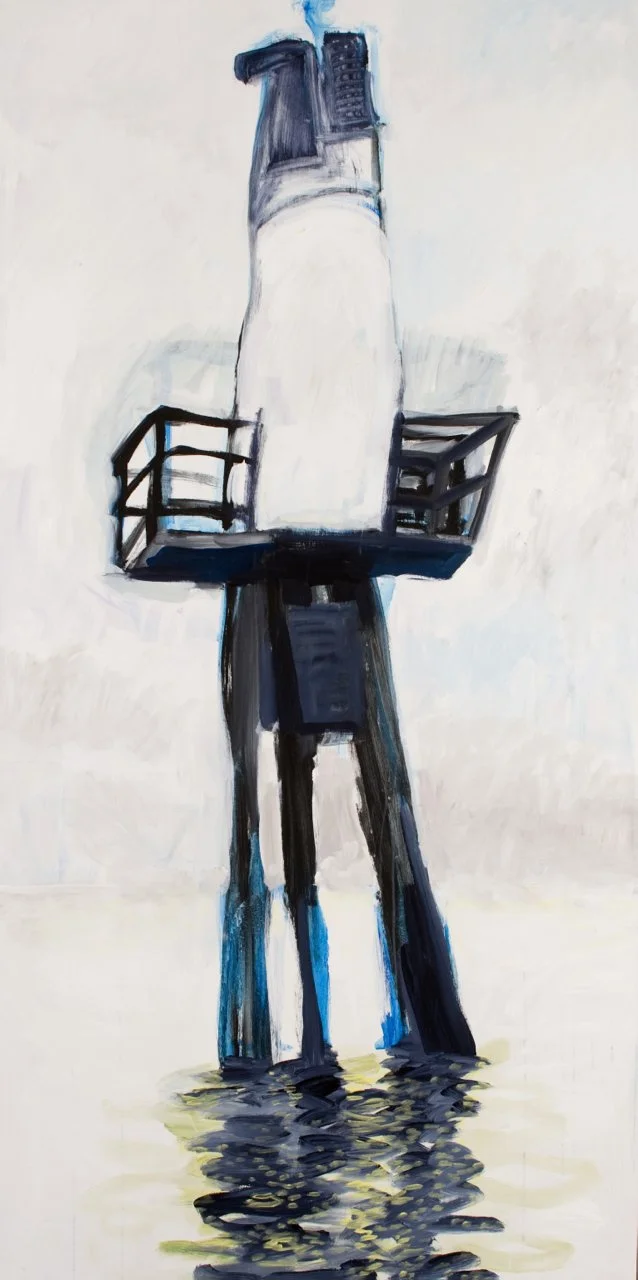 Mythic Proportions (Coal Harbour Beacon), acrylic on canvas, 48 x 96 inches, 2008