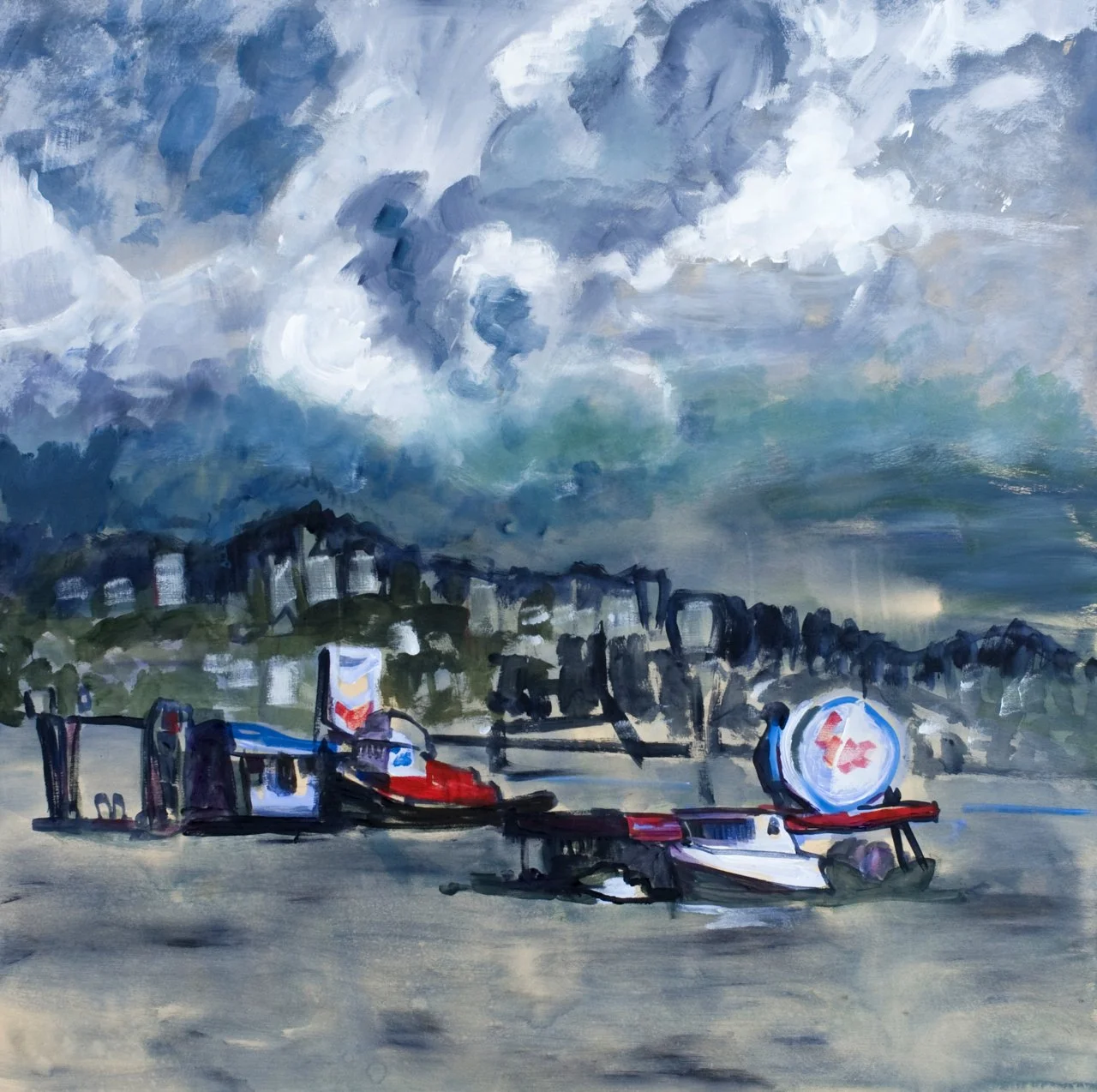 First Snowfall North Shore, acrylic on canvas, 48 x 48 inches, 2008