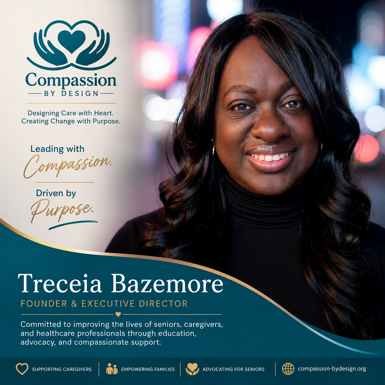 Treceia Bazemore, Founder and Executive Director of Compassion by Design