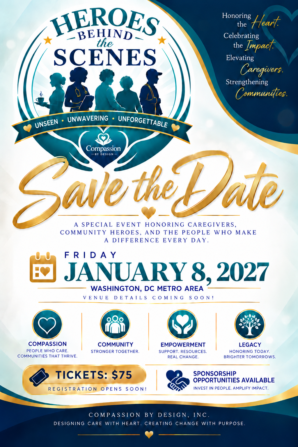 Heroes Behind the Scenes Save the Date – January 8, 2027