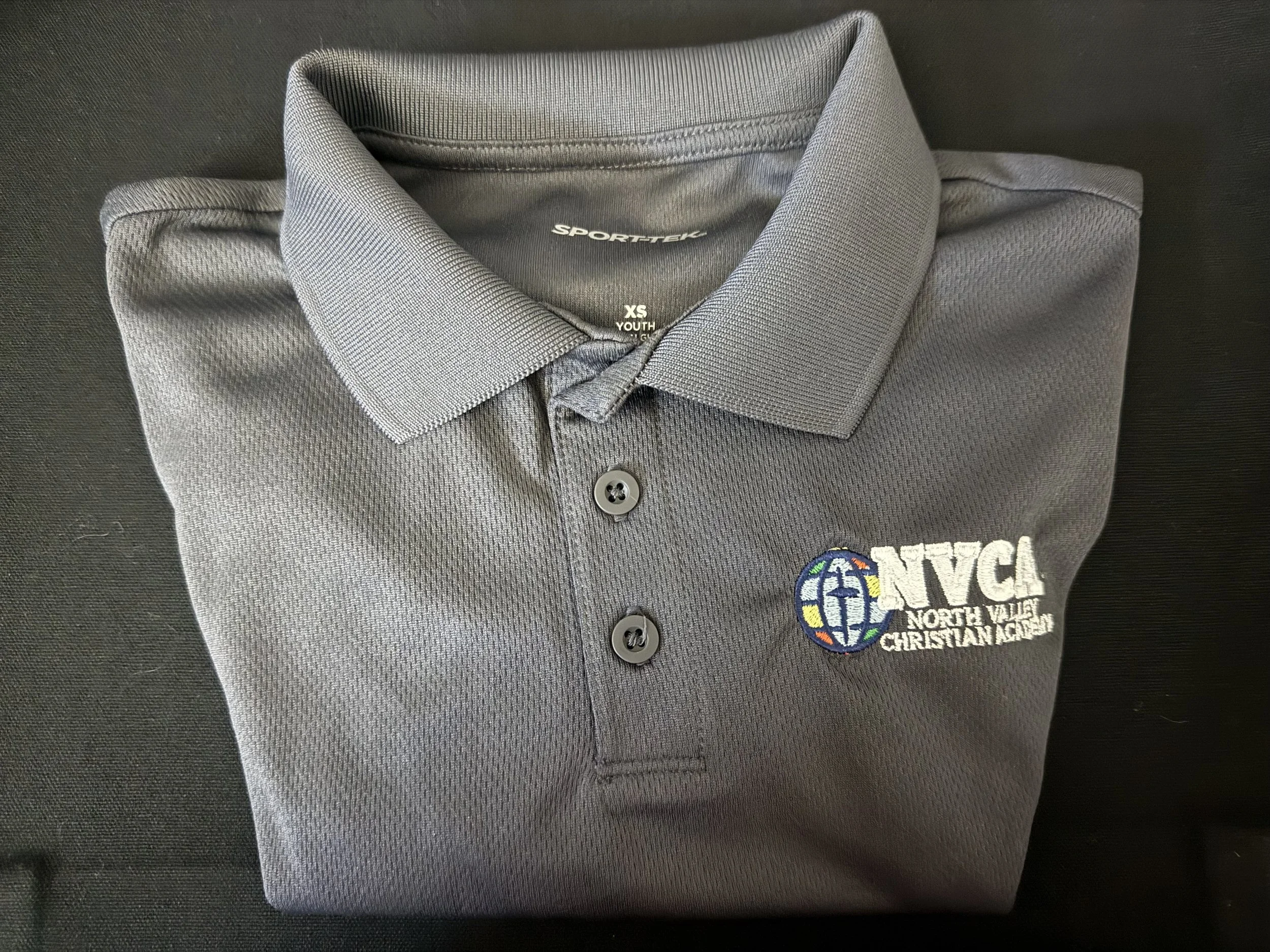 Charcoal Gray Youth polo
