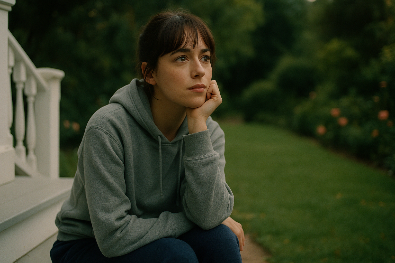 Jente som ser utover