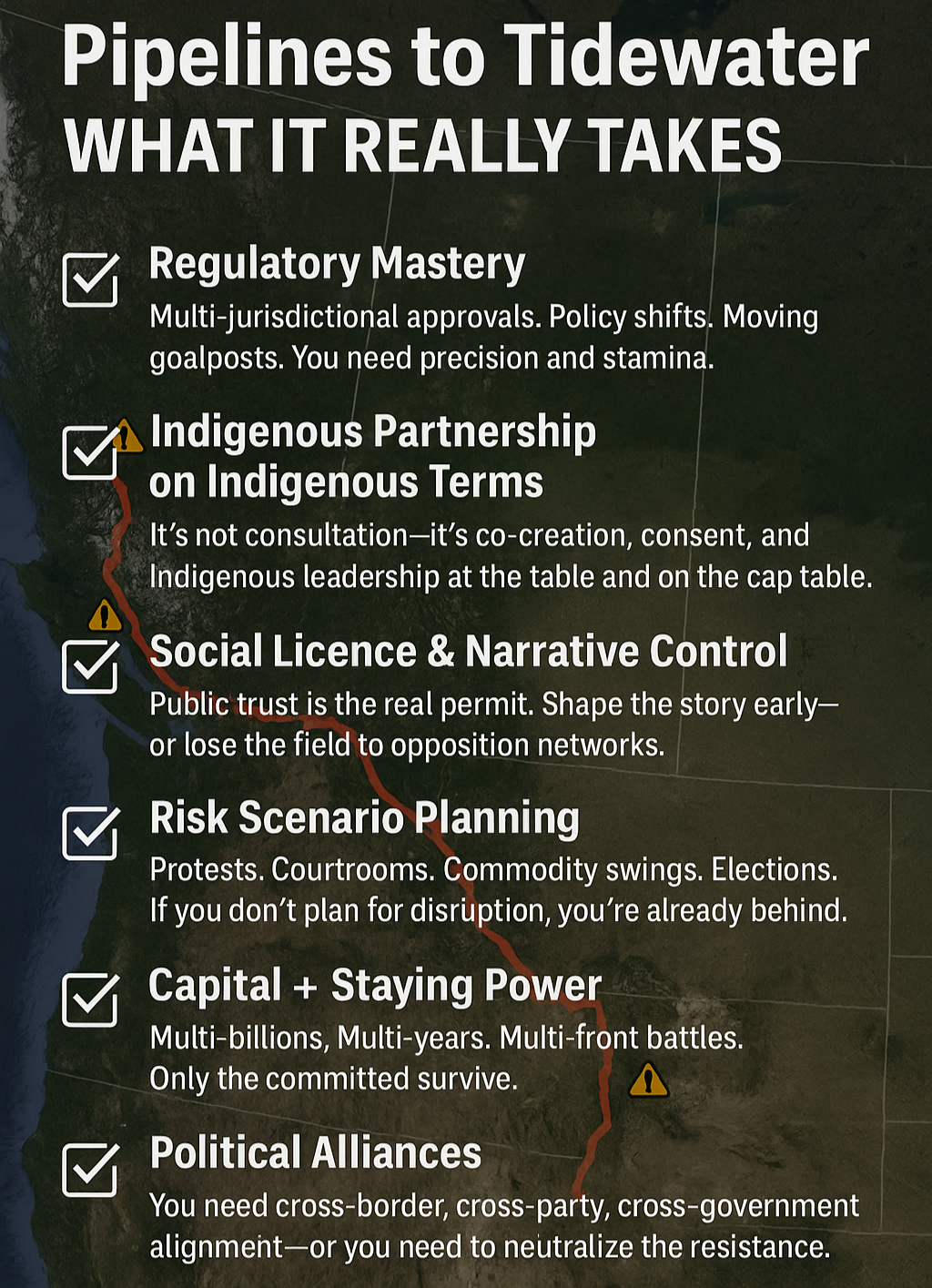 Pipelines to tidewater? What it really takes. 