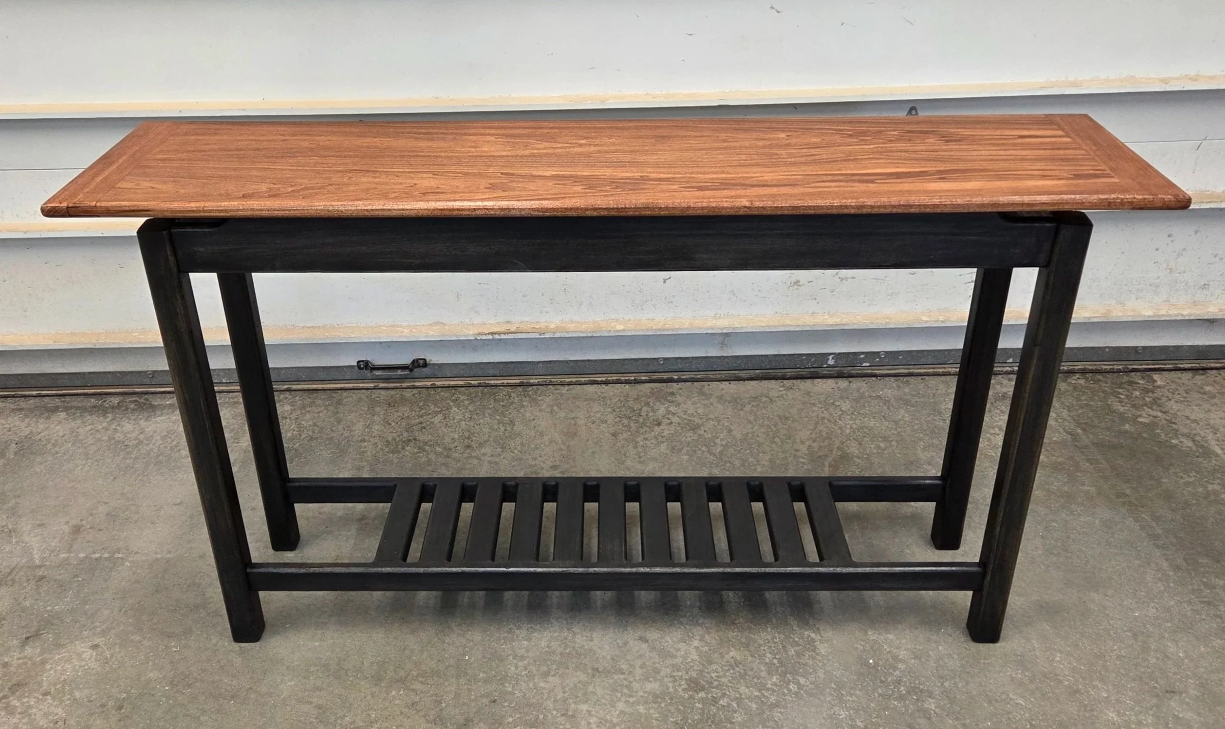 Modern Console Table- Poplar, with floating top
