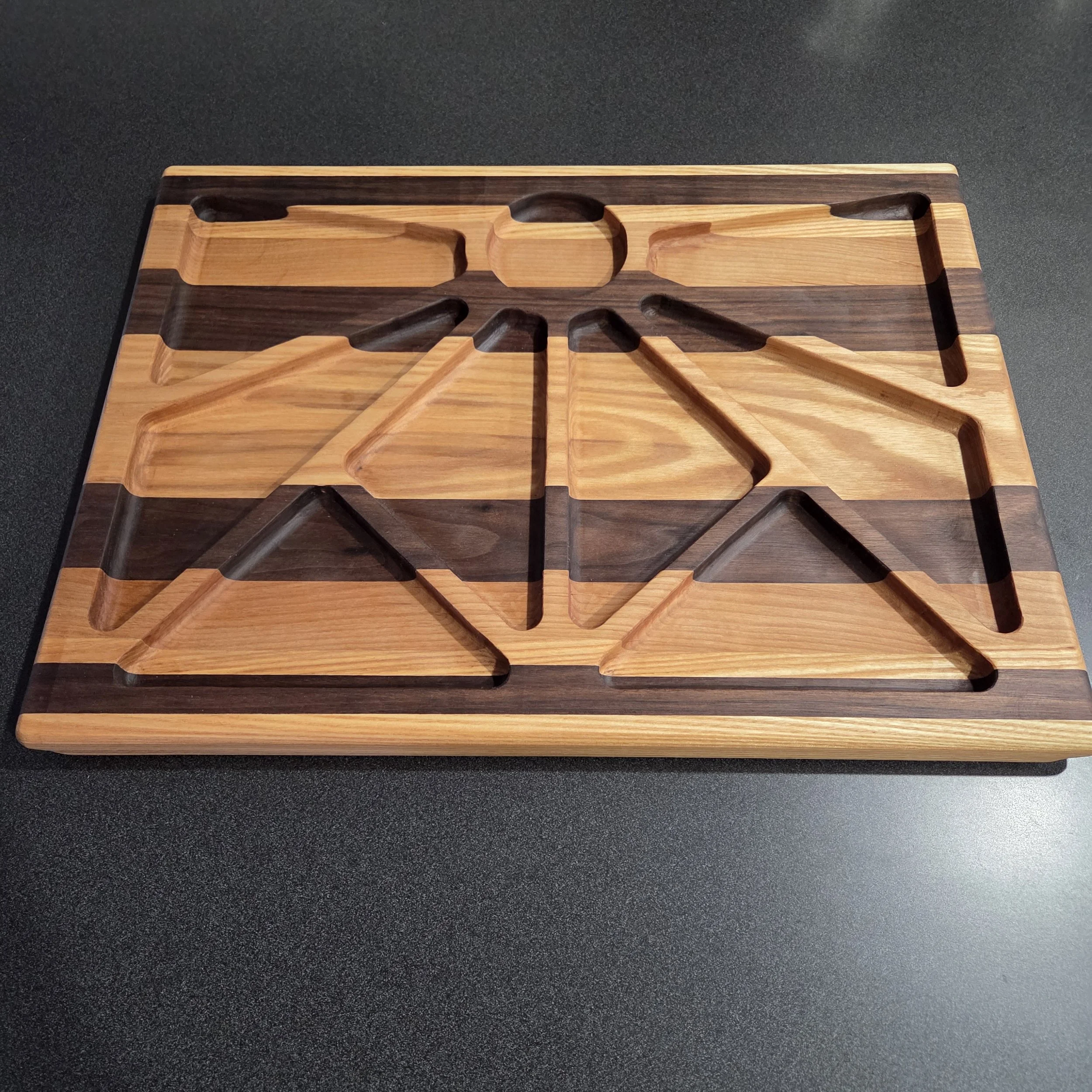 Walnut and Ash Serving Tray
