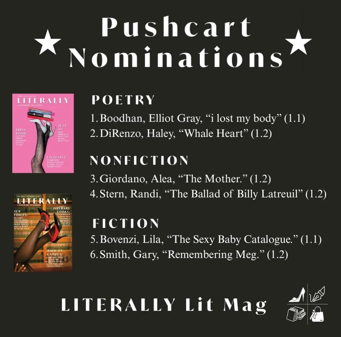 Thank you so much @literallylitmag what an honor to be nominated 💖🥹💖